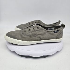 Paul Sperry Shoe Women 9 M Sneakers Gray Slip-on Canvas STS99303